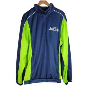 NFL SEATTLE SEAHAWKS  Pull Over Half Zip Jacket SZ XXL